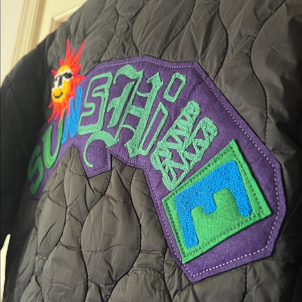 First Row Black Puffer Jacket, Size Small - Picture 7 of 9